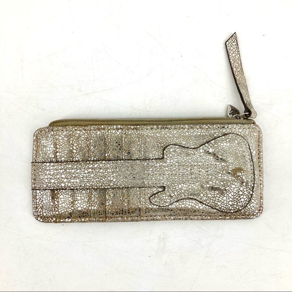 Hard Rock Cafe silver metallic small wallet